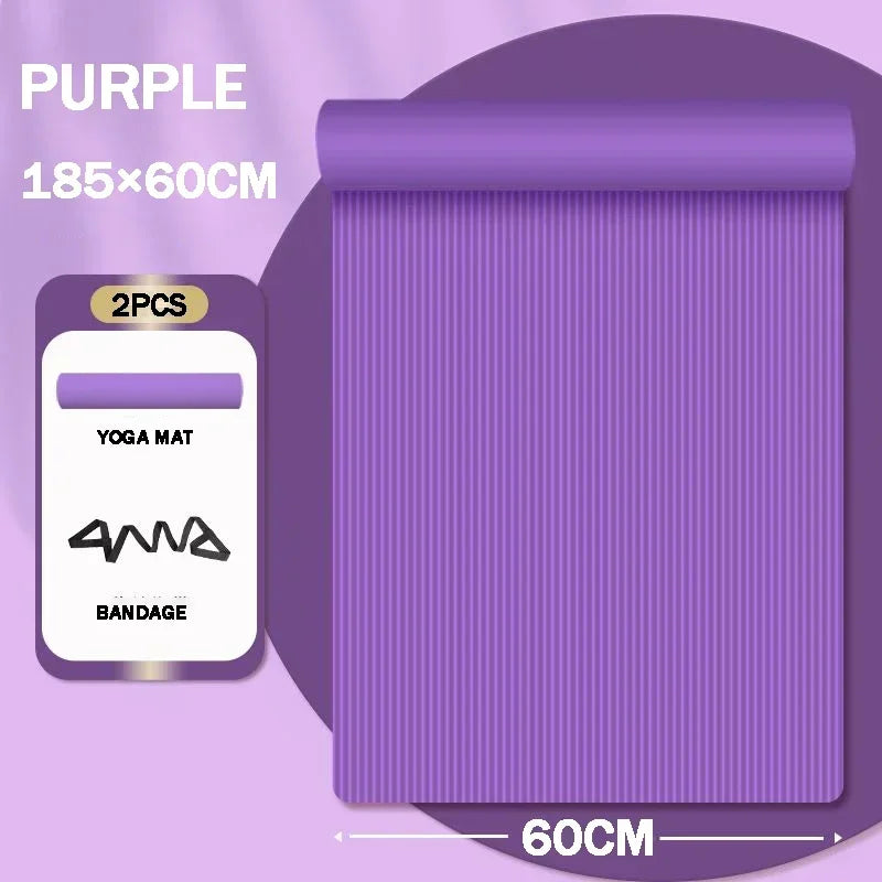 NBR Yoga Mats Fitness Meditation Pad Anti-Slip Pilates Gymnastics Mat Soft Shock-absorbing Easy Clean Sports Equipment