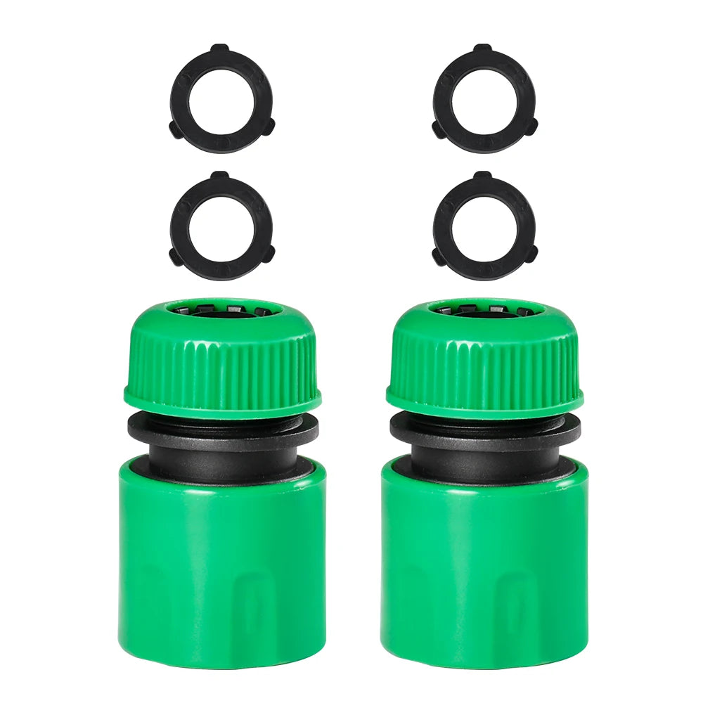 Garden Watering Hose ABS Quick Connector 1/2” End Double Male Hose Coupling Joint Adapter Extender Set For Hose Pipe Tube