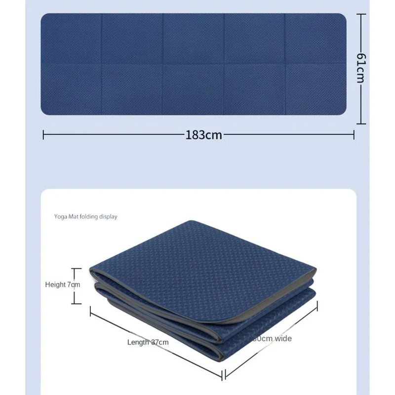 Pilates TPE Yoga Mats Anti-Slip Grey Purple Pink Gymnastics Mat Foldable Yoga Meditation Pad Men Women